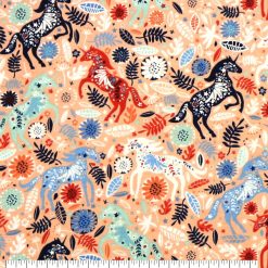 Packed Floral Unicorn Super Snuggle Flannel Fabric