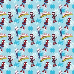 Spidey And Friends Cotton Fabric Hero