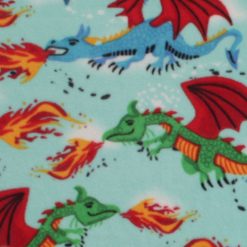 Dragons on Green Anti Pill Fleece Fabric