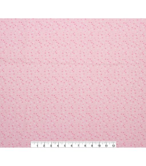 Pink Stars Super Snuggle Flannel Fabric - Image 2