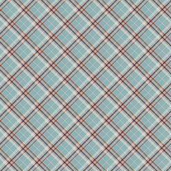 Fall Light Blue Plaid Bias Super Snuggle Flannel Fabric