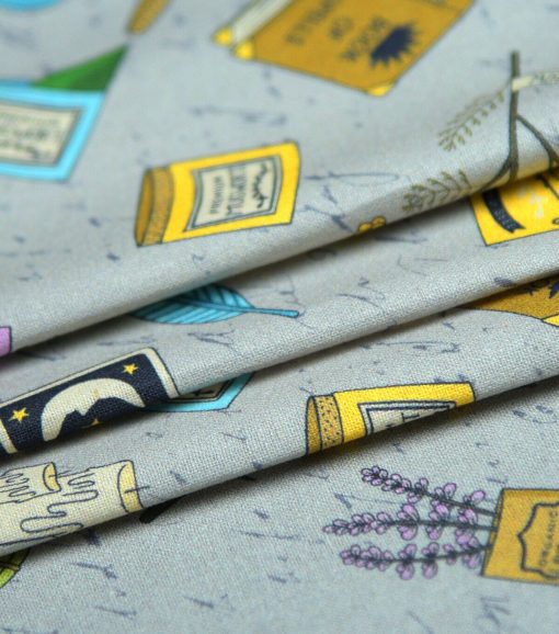 Gray Spells   Potions Novelty Cotton Fabric - Image 3