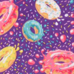 Donuts on Purple Anti Pill Fleece Fabric