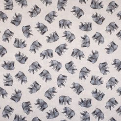 West Virginia Cotton Fabric Tossed Icons