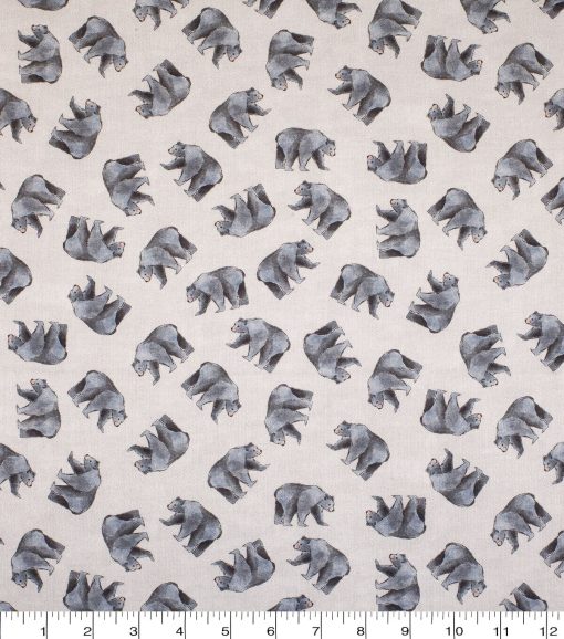 West Virginia Cotton Fabric Tossed Icons