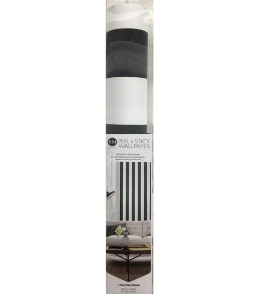 RoomMates Wallpaper Black Awning Stripe - Image 12