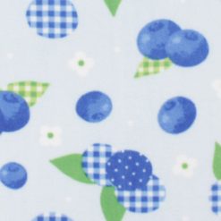 Blue Blueberries Anti Pill Plush Fleece Fabric