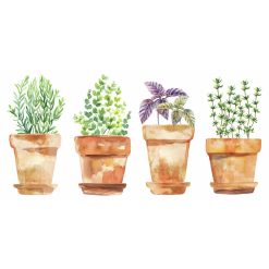 RoomMates Wall Decals Watercolor Potted Herbs
