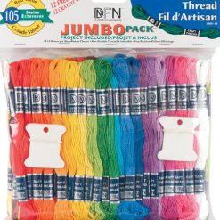 Jumbo Value Pack 105ct Craft Thread With 12 Bobbins