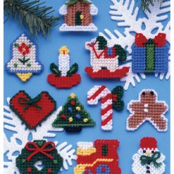 Design Works 2 Country Christmas Ornament Plastic Canvas Kit 12ct