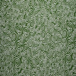 Swirls on Green Cotton Fabric by Quilter s Showcase