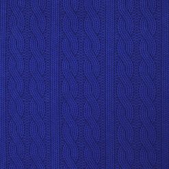 Cable Knit Navy Super Snuggle Flannel Fabric