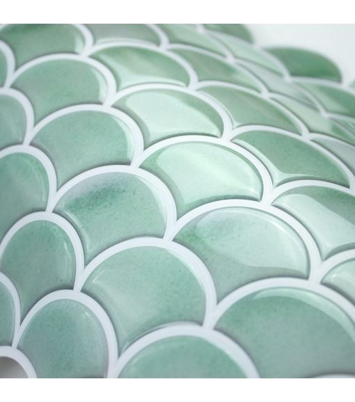 Aqua Scallop Peel   Stick Tile Backsplash - Image 6