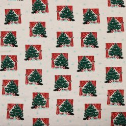 Trees on Brown Super Snuggle Christmas Flannel Fabric