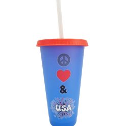 7 Patriotic Peace Love   USA Tumbler by Happy