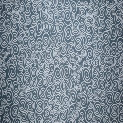White Swirls on Light Blue Quilt Cotton Fabric by Quilter s Showcase