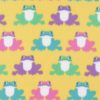 Frogs on Yellow Blizzard Fleece Fabric