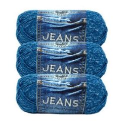 Lion Brand Jeans Worsted Acrylic Yarn 3 Bundle