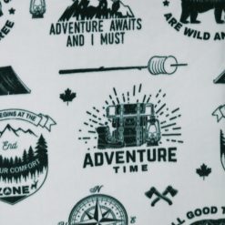 Comfort Zone Wilderness Badge on Gray Anti Pill Fleece Fabric