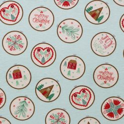 Hoops on Blue Super Snuggle Christmas Flannel Fabric