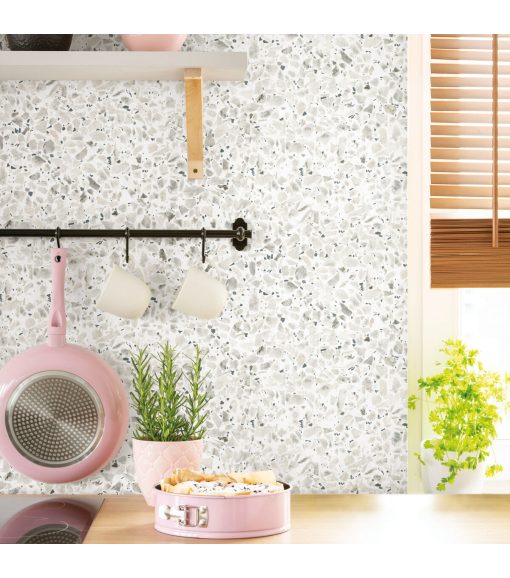 RoomMates Wallpaper Black Terrazzo - Image 5