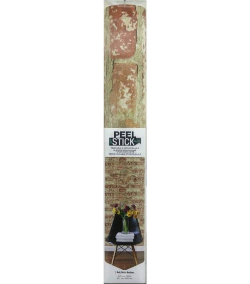 RoomMates Wallpaper Stuccoed Red Brick - Image 11