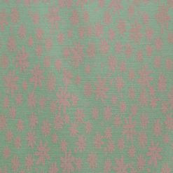 Peach Floral on Light Green Quilt Cotton Fabric by Quilter s Showcase