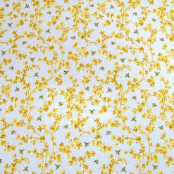 Yellow Bees   Vines Quilt Metallic Cotton Fabric by Keepsake Calico