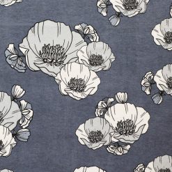 Poppies On Blue Super Snuggle Flannel Fabric