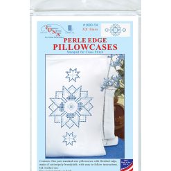 Jack Dempsey 2pk XX Stars Stamped Perle Edge Pillowcases