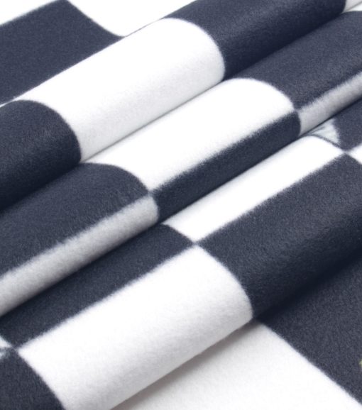 Cat Checkerboard Blizzard Prints Fleece Fabric - Image 2