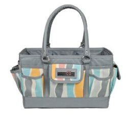 Everything Mary 12 Gray   Pastel Striped Store   Tote