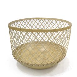 15 Natural Bamboo Open Weave Basket by Place   Time