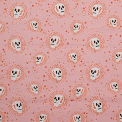 Super Snuggle Spooky Pink Skulls Flannel Fabric