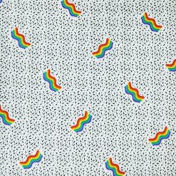 Pride Waves on Speckled Anti Pill Fleece Fabric