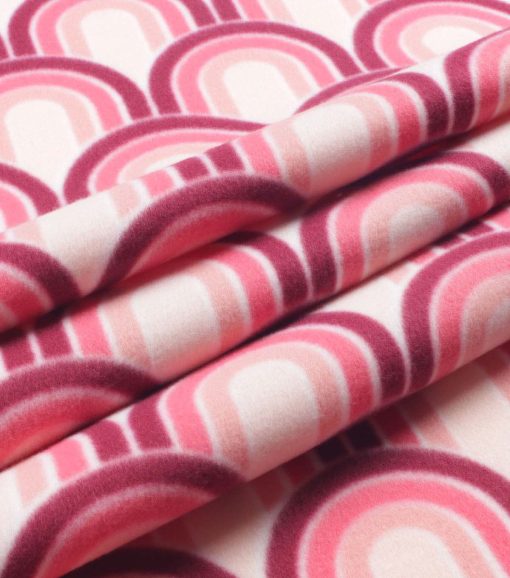 Pink Geometric Tonal Blizzard Fleece Fabric - Image 3