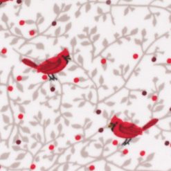 Red Cardinals on Vines Anti Pill Fleece Fabric