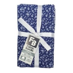 18 x 21 Floral on Navy Cotton Fabric Quarters 5ct by Keepsake Calico