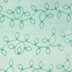 Green Embossed Christmas Lights Sew Lush Fleece Fabric by POP!