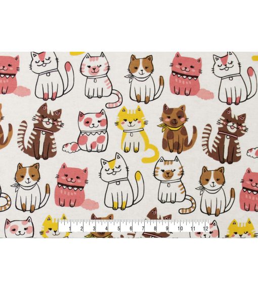 Cute Cats Super Snuggle Flannel Fabric - Image 4