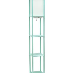 All The Rages Floor Lamp Shelf 2 USB Charging Ports and Charging Outlet