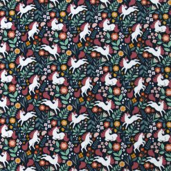 Unicorn Floral Super Snuggle Flannel Fabric