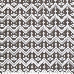 White Triangle Aztec In Line Super Snuggle Flannel Fabric