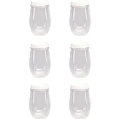Plastic Wine Tumblers 6 pk   Clear