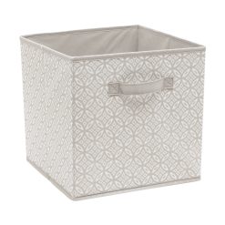 Simplify 12 Gray Boho Collapsible Storage Cube