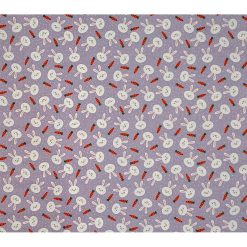 Bunnies   Carrots on Purple Super Snuggle Flannel Fabric by POP!