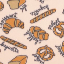 Tossed Bread Variety Blizzard Prints Fleece Fabric