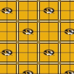 University of Missouri Tigers Flannel Fabric 42 Plaid