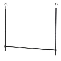 Honey Can Do 23 x 35 Black Clothes Hanging Closet Rod