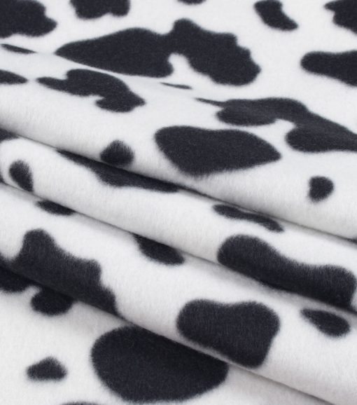 Cow Print Blizzard Fleece Fabric - Image 2